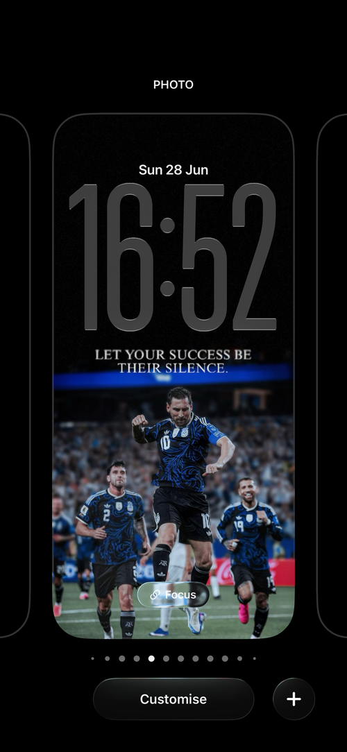 Messi — Let Your Success Be Their Silence · Navy Kit