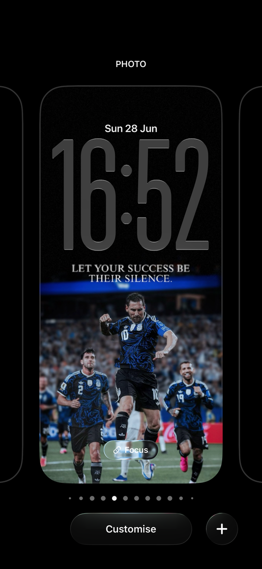 Messi — Let Your Success Be Their Silence · Navy Kit