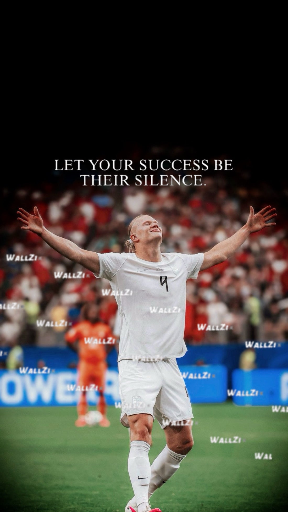Haaland — Let Your Success Be Their Silence · White Kit