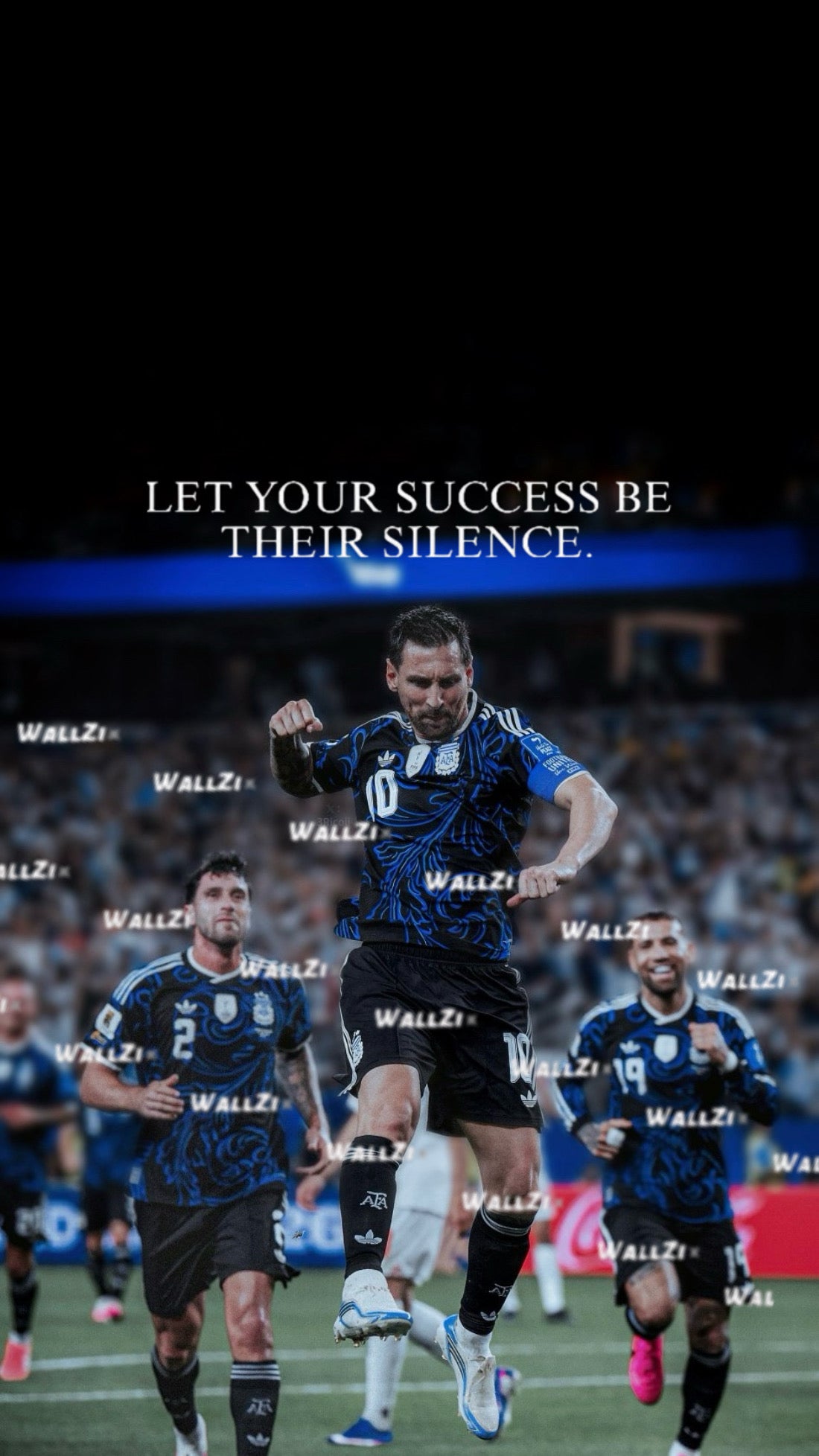 Messi — Let Your Success Be Their Silence · Navy Kit